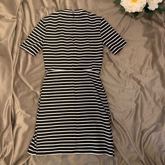 Topshop striped faux wrap dress - Picture 2 of 3